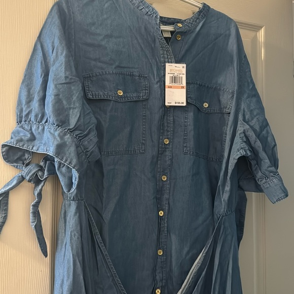 MICHAEL Michael Kors Dresses & Skirts - NWT Michael Michael Kors Size 2X Blue Jean Dress